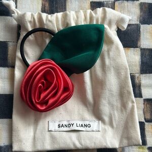 Sandy Liang Rose Red Hair Band Accessory